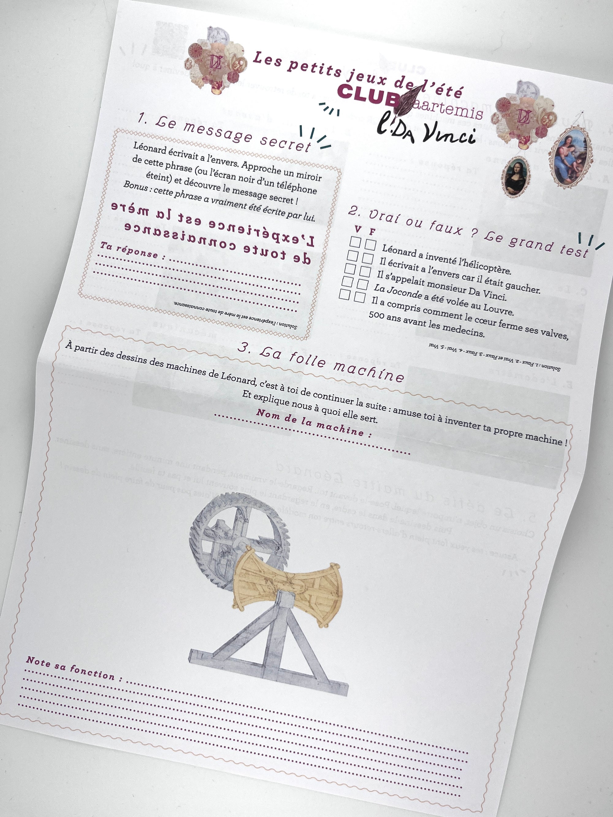 LES ANCIENNES LETTRES ENFANT - Léonard de Vinci
